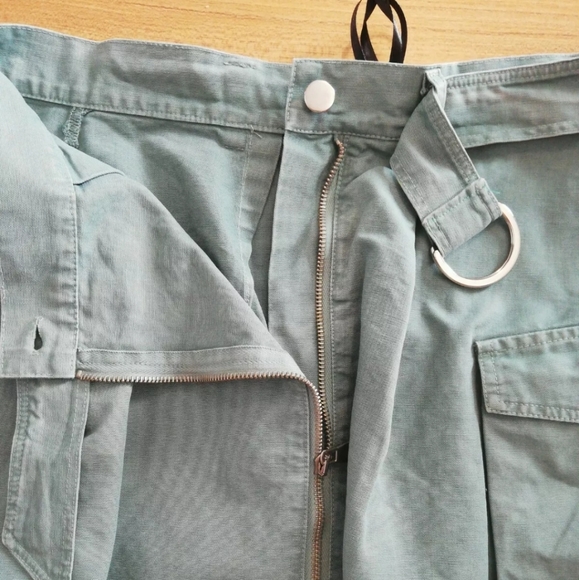 Christina Lei Belted Cargo Skirt. Teal - Picture 2 of 4